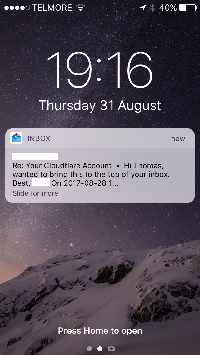No thanks. I can prioritize my inbox just fine without your help, <a href="/Cloudflare/">Cloudflare</a>. Please don't, ever.. #douchebag