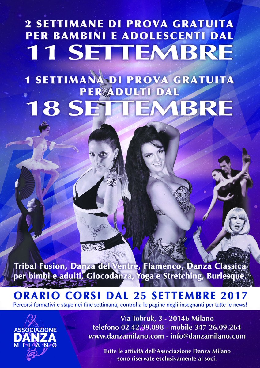 danza_milano's tweet photo. Corsi di #danza, settimane di prova gratuita, #tribal #danzadelventre #flamenco #classsica #tango #yoga #giocodanza@ #stretching https://t.co/xOnTJj39bw