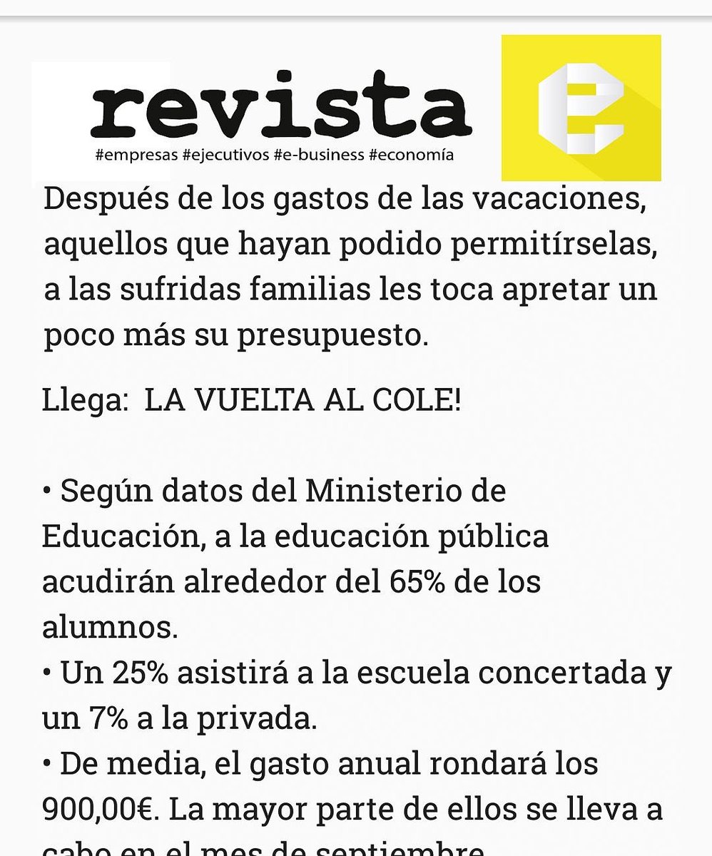 RevistaE's tweet photo. #TIPS DE #ECONOMÍA #vueltaalcole https://t.co/Rr9FrXu96K https://t.co/HF2MjRBFTr