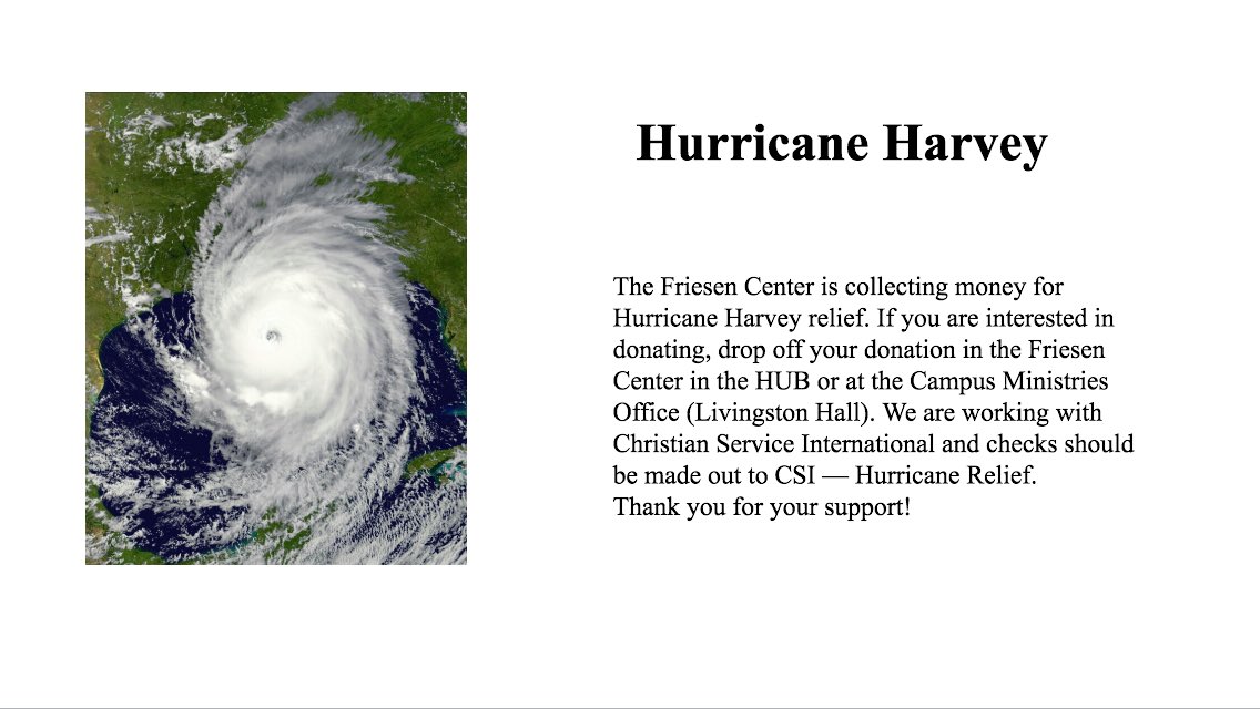 FriesenCenter's tweet photo. Partner with us in helping the people of Houston. https://t.co/xBEff0khr9