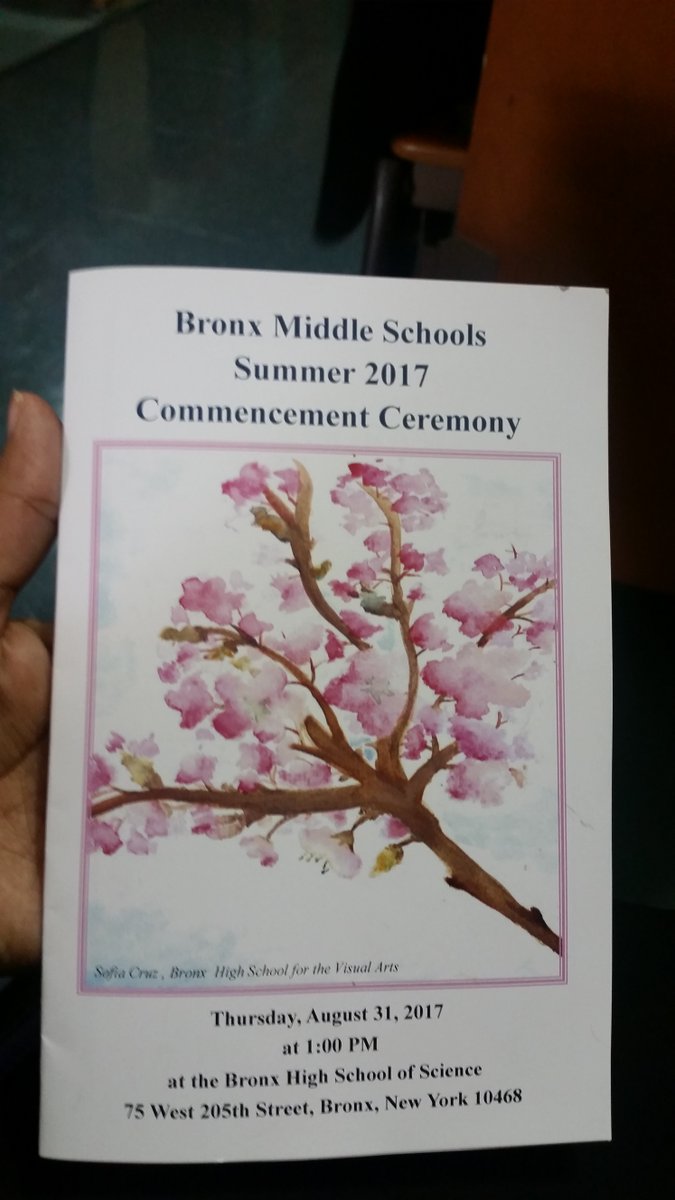 ACCIONAcademy's tweet photo. At the Bronx Middle Schools Summer Graduation 2017 @D12PCs https://t.co/957eSjRtpG