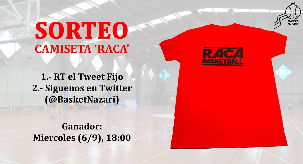 BasketNazari's tweet photo. 🔴 SORTEO CAMISETA 🔴 ¿Quieres vestir los colores del @CDRaCa? Participa:

1.- RT este tweet
2.- Síguenos

Ganador: Miércoles 6, a las 18:00 https://t.co/9DcOfjDtuw
