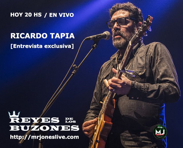 Hoy en #ReyesDeLosBuzones entrevista exclusiva con Ricardo Tapia, cantante de <a href="/lamississippi/">La Mississippi</a> a las 20 hs acá mrjoneslive.com