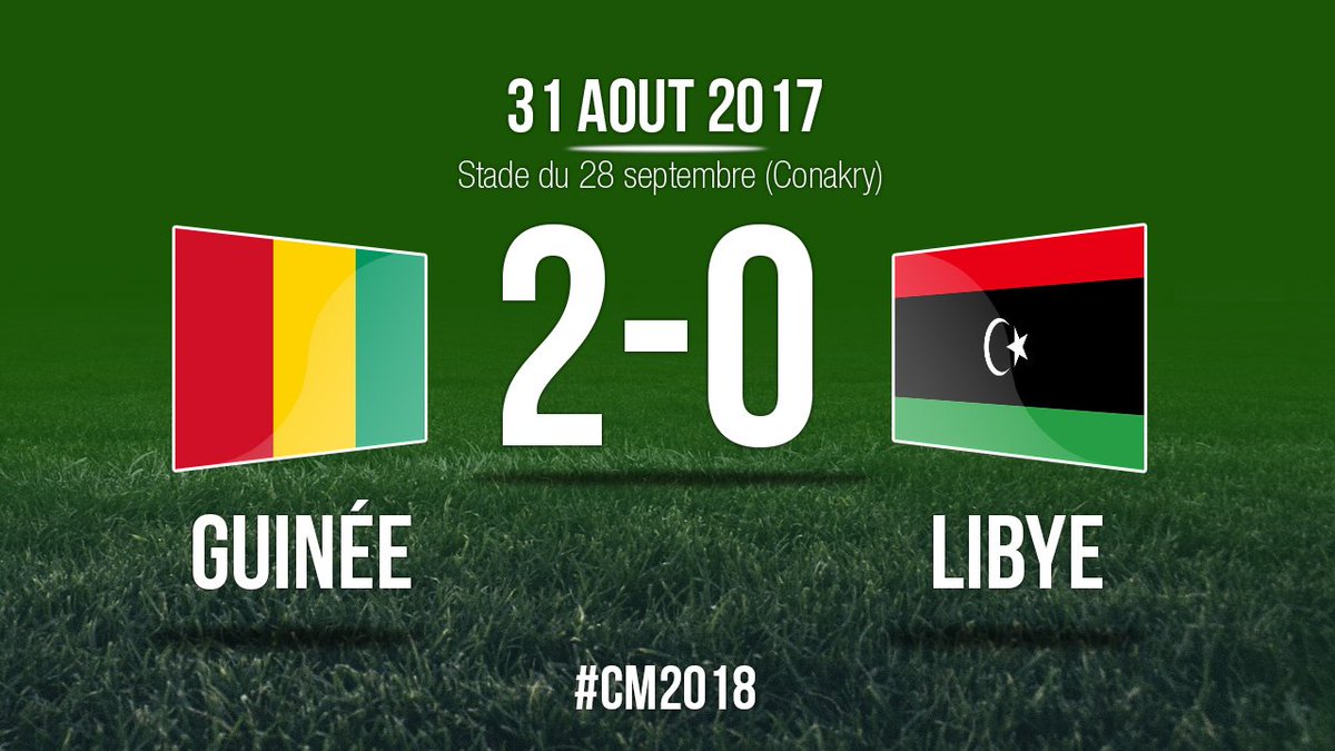 cdecdigital's tweet photo. 46' Guinée🇬🇳 0-0 🇱🇾Libye : C'est parti pour la seconde mi-temps au Stade du 28 septembre de Conakry !
#GUILBY #CM2018 https://t.co/X1hgvBnfX3