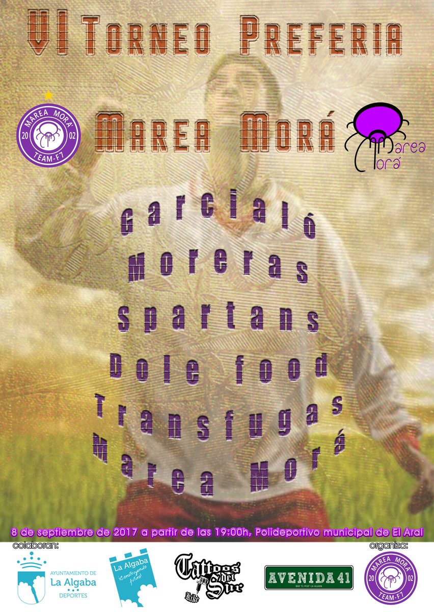 Ya esta aqui nuestro torneo, antes de <a href="/ligachichos/">LIGA LOS CHICHOS</a>.Equipos invitados <a href="/DoleFoodAlgaba/">DoleFoodAlgabaF7</a> <a href="/moreras/">J. Andrés</a> <a href="/FcTransfugas/">TransfugasFC</a> @Spartans__fc @GARCIALO_UNITED