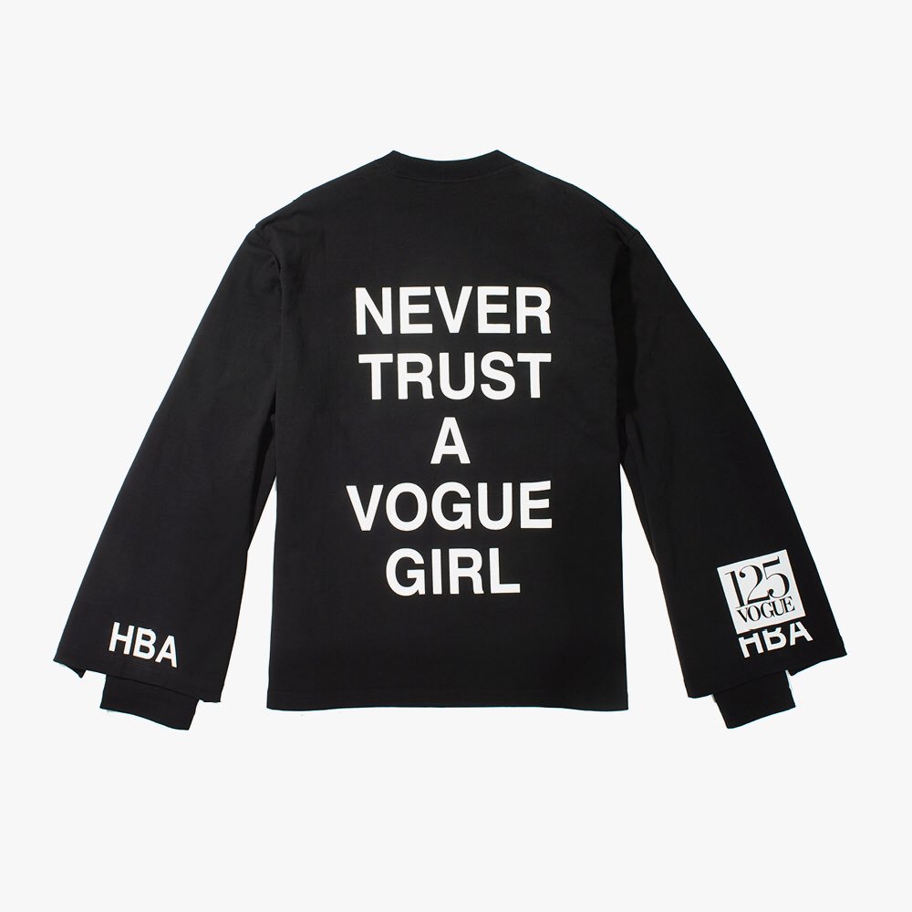 fvshiondvting's tweet photo. #OrderYour HoodbyAir x VOGUE sweater it's a rare collaboration for Vogue's 125th anniversary. https://t.co/vlLqTLXV5w
