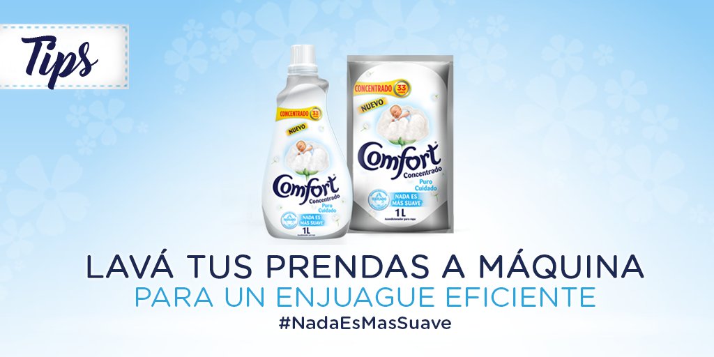 En Comfort recomendamos enjuagar bien las prendas del bebé con un suavizante hipoalergénico #SensitiveTip