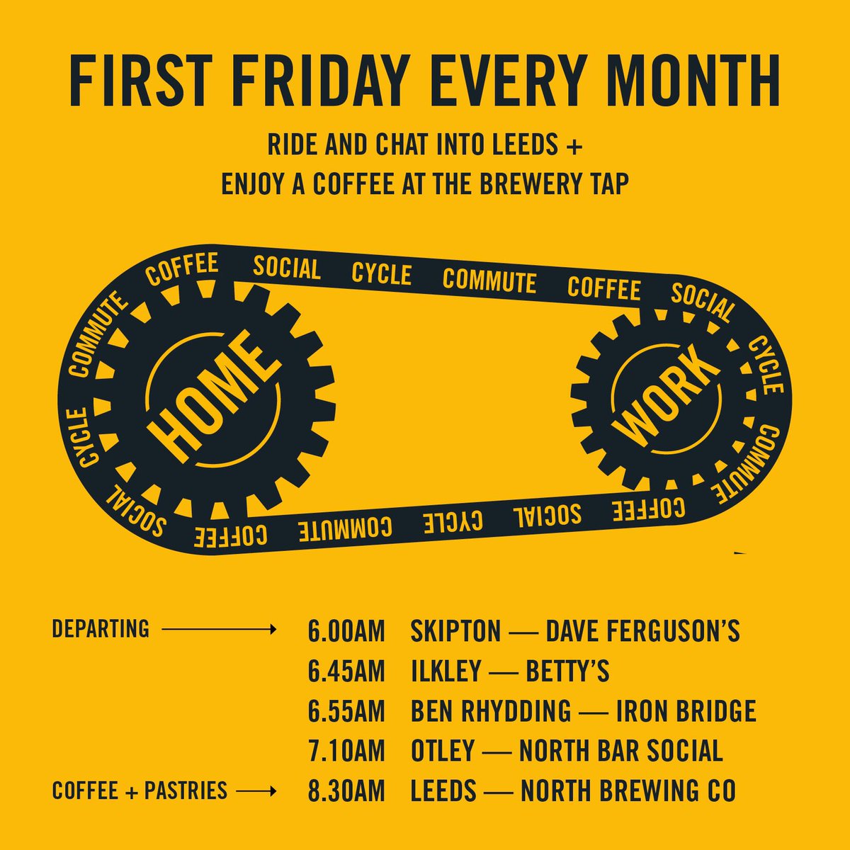NorthBrewCo's tweet photo. Tomorrow is the #SocialCommute from #Skipton through #Ilkley into #Leeds - no need to sign up, just tag along! π΄π½ https://t.co/0hS8EbNzKS