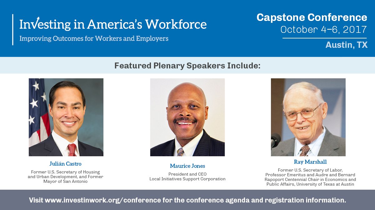 AtlantaFed's tweet photo. #AtlFedComDev: Join @JulianCastro, @LISC_HQ's @LISCMaurice, & @TheLBJSchool's Ray Marshall at #InvestinWork: https://t.co/Ka8EfItKb1 https://t.co/EQjdkbmrkl