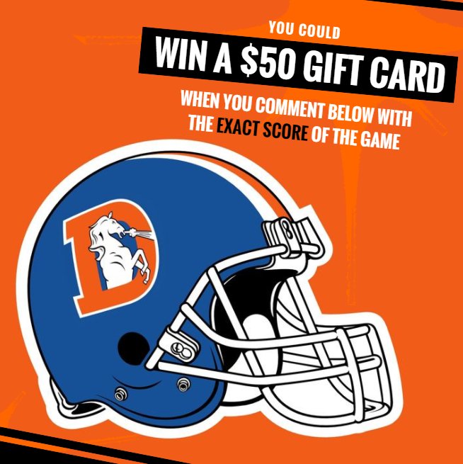 Don't miss all the action today as the Broncos take on the Cardinals. Comment with the score below for a chance to win big!