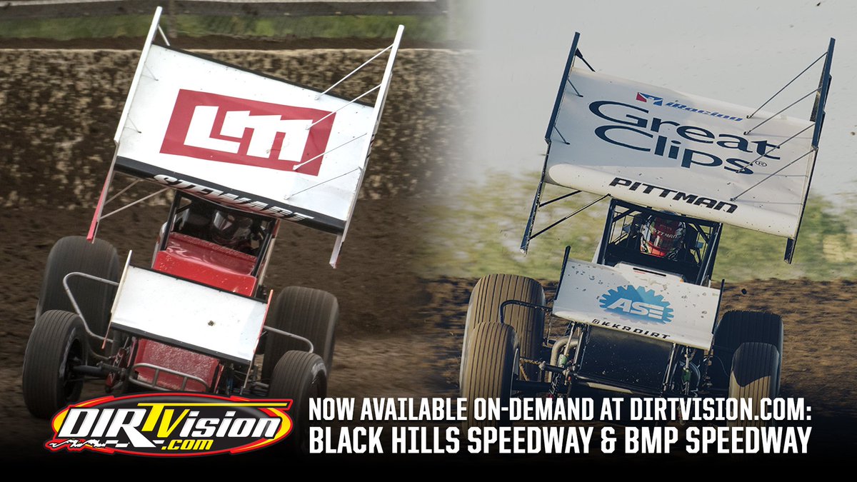 dirtvision's tweet photo. Now available On-Demand at https://t.co/6epbL3a3J5: Watch all the @WorldofOutlaws action from Black Hills &amp; BMP Speedway! https://t.co/YPH5AeKTa6