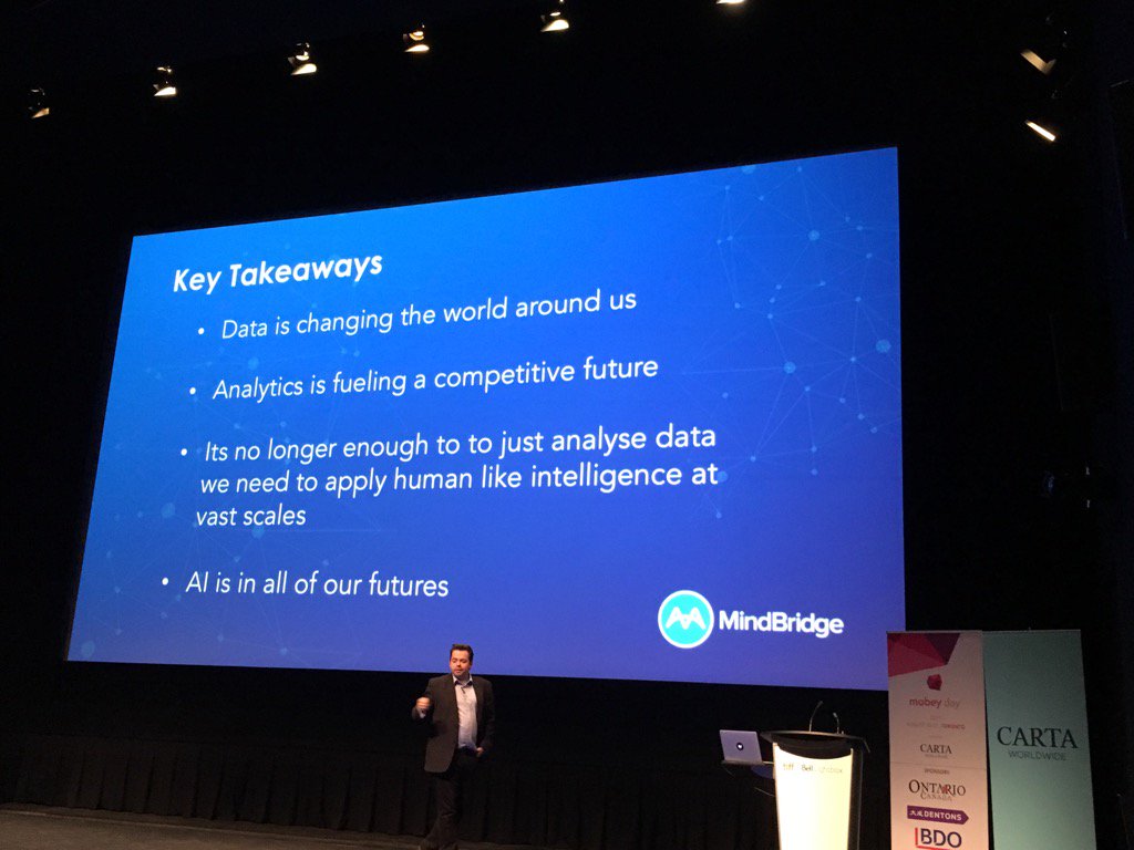 MobeyForum's tweet photo. Key takeaways from @robingrosset @mindbridge_ai #AI is #future #MobeyDayToronto mobey https://t.co/8IlpLUbwgc https://t.co/JoSC7Spq7z