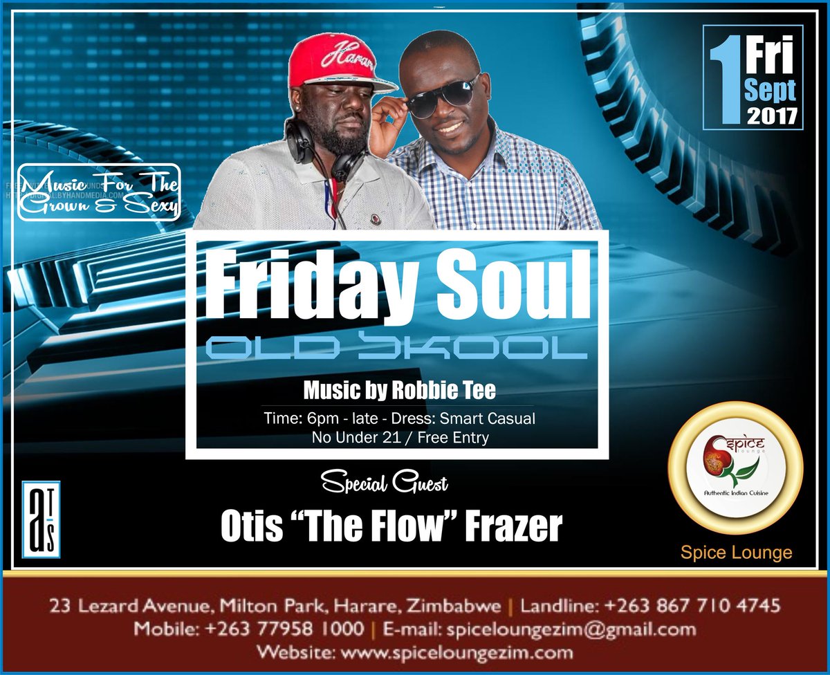 djrobbietee's tweet photo. #fridaysoul @SpiceLounge42 guest dj @Otisfrazer #aconstantsupplyofsoul @ZiFMStereo #addictedtosoul 6pm - Late, #musicforthegrownandsexy https://t.co/yvSpykQILi