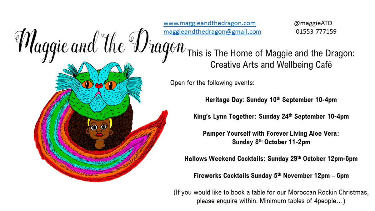 MaggieATD's tweet photo. New opening times from Friday 1st September - Thursday 30th November...
Also check out our Sunday event opening times... https://t.co/gryqxOTbKU
