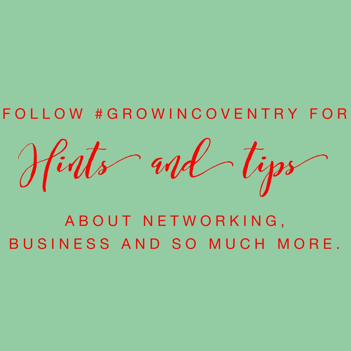 What is you top #Networking tip??? 

#coventry #kenilworth #rugby