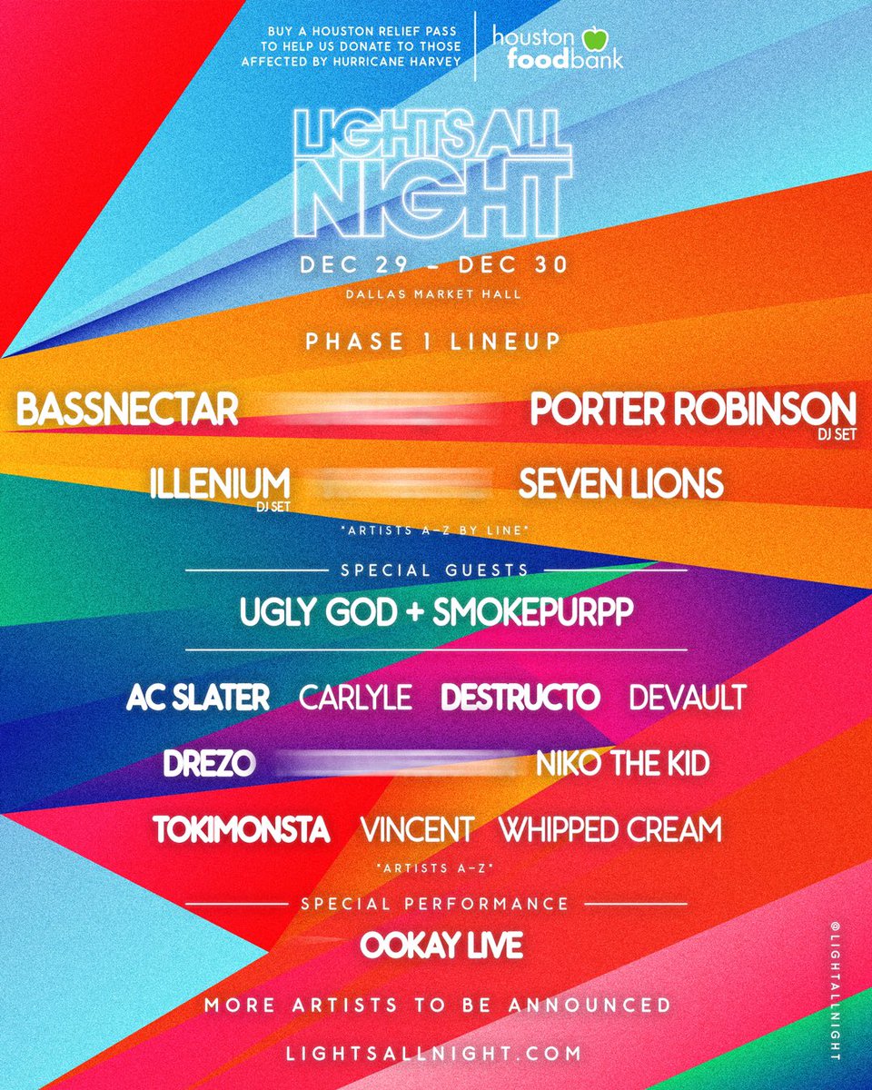 LightsAllNight's tweet image. Your #lan2k17 phase 1 lineup is here! More artist to be announced ✨

🎟: bit.ly/HoustonReliefP…