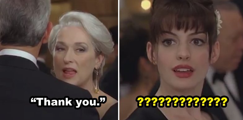 SpencerAlthouse's tweet photo. This deleted scene from The Devil Wears Prada is so bad, it'll ruin the whole movie for you https://t.co/s0fO70vuva https://t.co/lWHorV6z64
