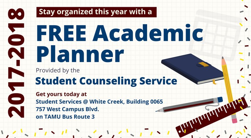 We still have lots of planners to keep track of assignments, tests, meetings &amp; of course, <a href="/AggieFootball/">Texas A&M Football</a> games!

Did we mention it's FREE? 😊