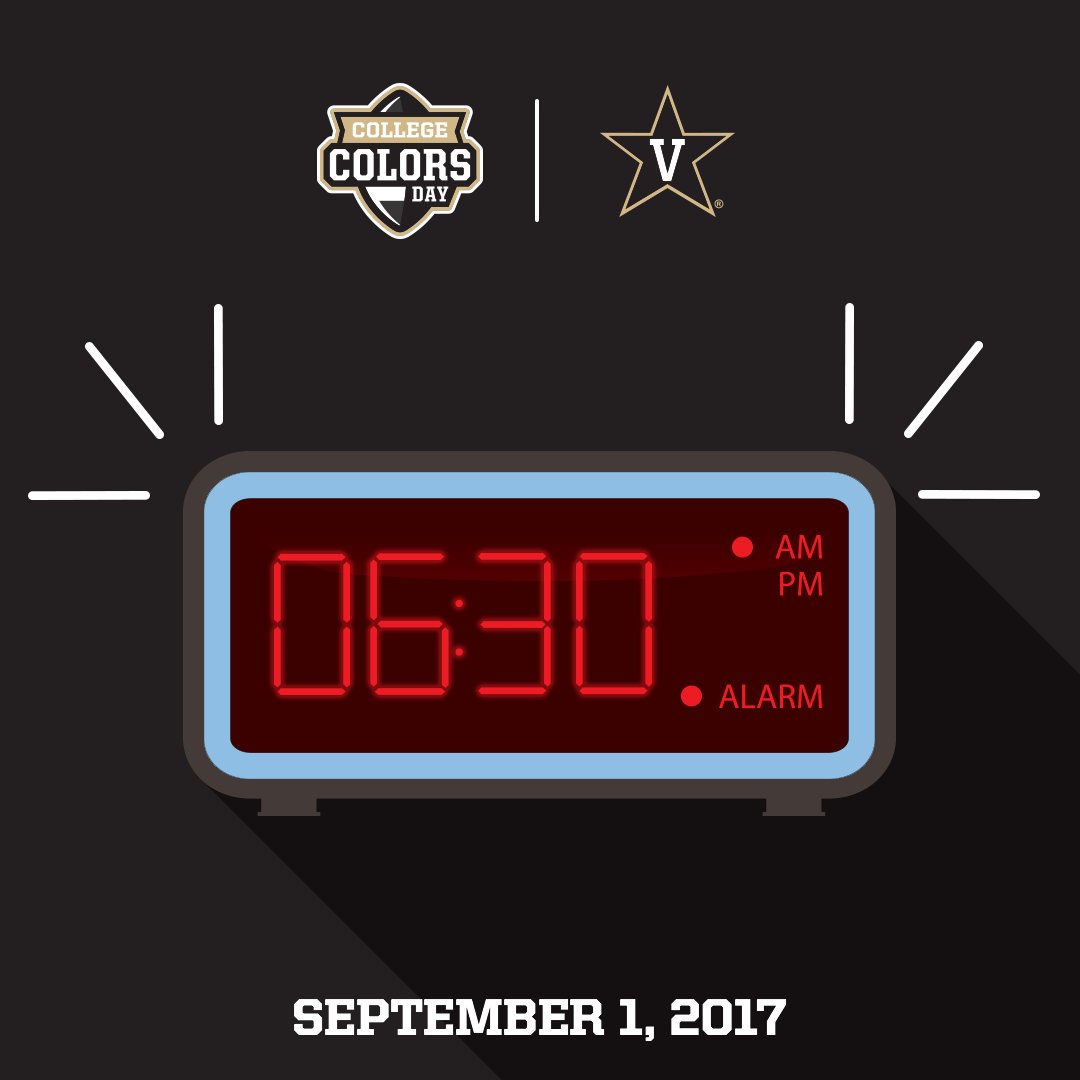 One sleep stands between us and #CollegeColors Day. The day where we show the world what it means to be a fan of Vandy. See you tomorrow.