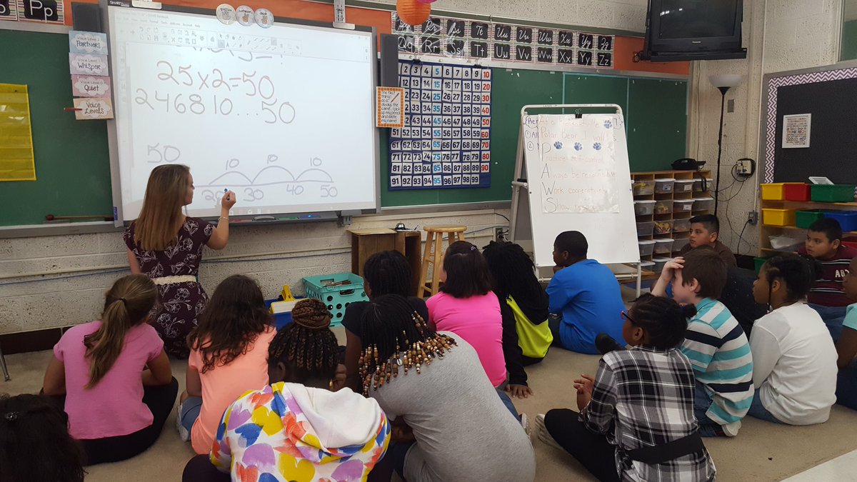 Colicchio4th's tweet photo. Doing our first Number Talk of the school year with Ms. Halliday! @PLVBears https://t.co/OrhuzRHWSs