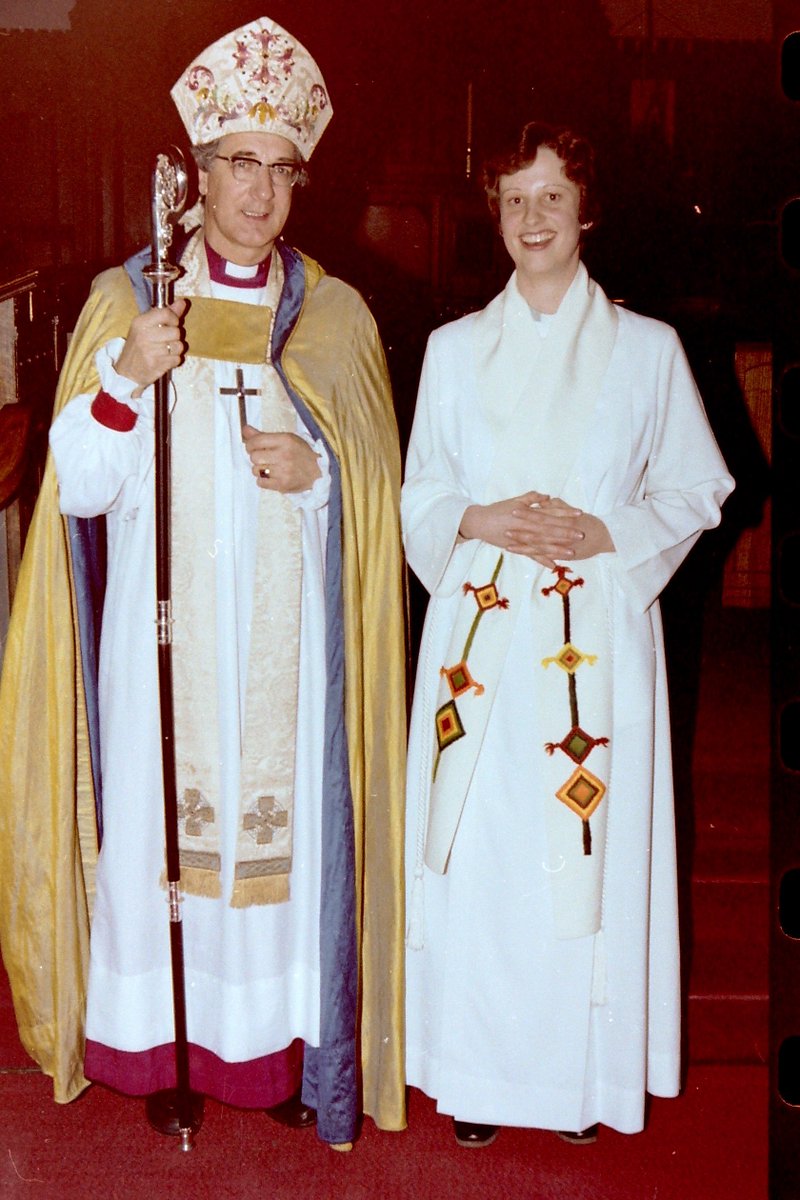 winnimartha's tweet photo. #TBT mom's priestly ordination in 1979. Found in a box of my grandparents' things, along with other Anglican paraphernalia. #doublePK https://t.co/ggEWxqhzcn