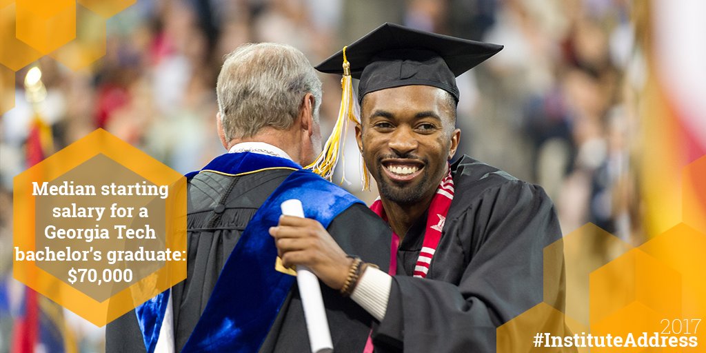 GeorgiaTech's tweet photo. "46 percent of our graduates stay in Georgia to work." #InstituteAddress https://t.co/mWCC56ImvI