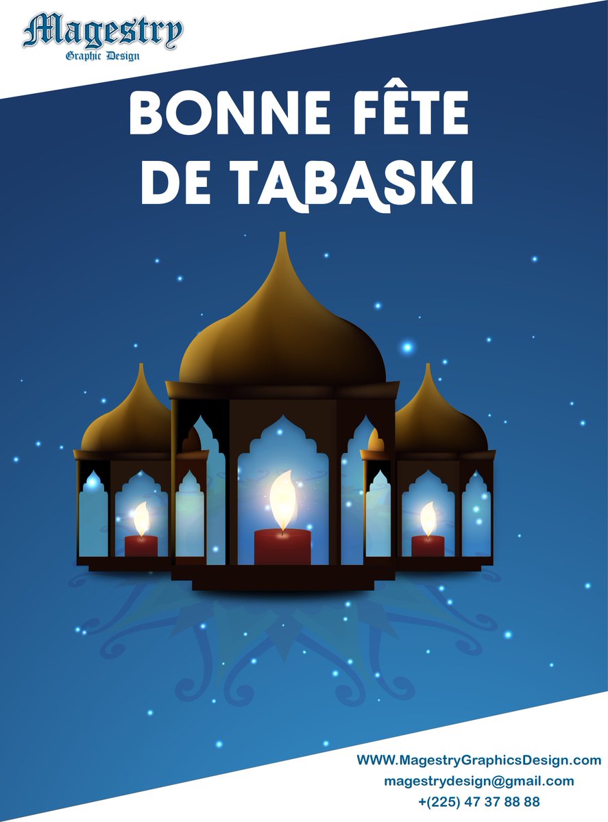 MagestryDesign's tweet photo. C'est la Tabaski, @MagestryDesign vous souhaite bonne fête de l'Aïd el-Kebir aux musulmans.
Tel : +225 47 37 88 88
#média #afrique
#site https://t.co/wIFKEkq7ZK