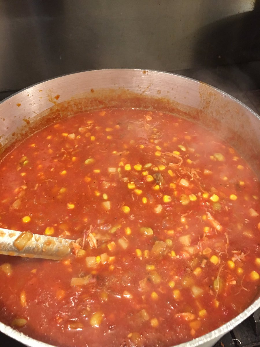 TonyCrout's tweet photo. Brunswick stew is back‼#Doko smoke https://t.co/DdmKnwdtAp