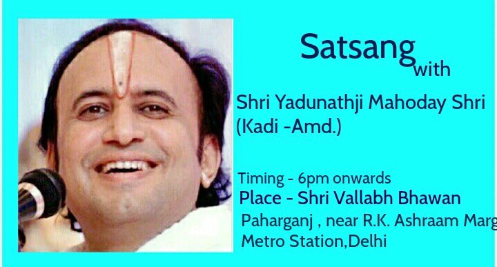ShriYadunathji's tweet photo. #delhi #satsang #pushtiparivar https://t.co/yWgQSfKjju