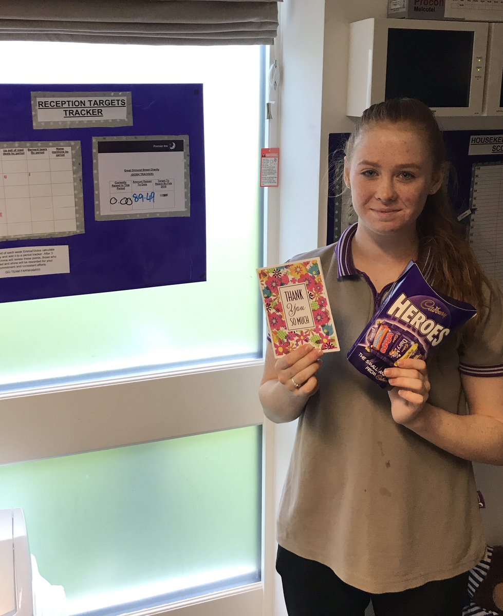 Well done to Hayley our team member of the month in housekeeping! £15 on your rewards card is coming your way! 👏🏼<a href="/stefankowalcz/">Stefan Kowalczyk</a> #GreatRooms