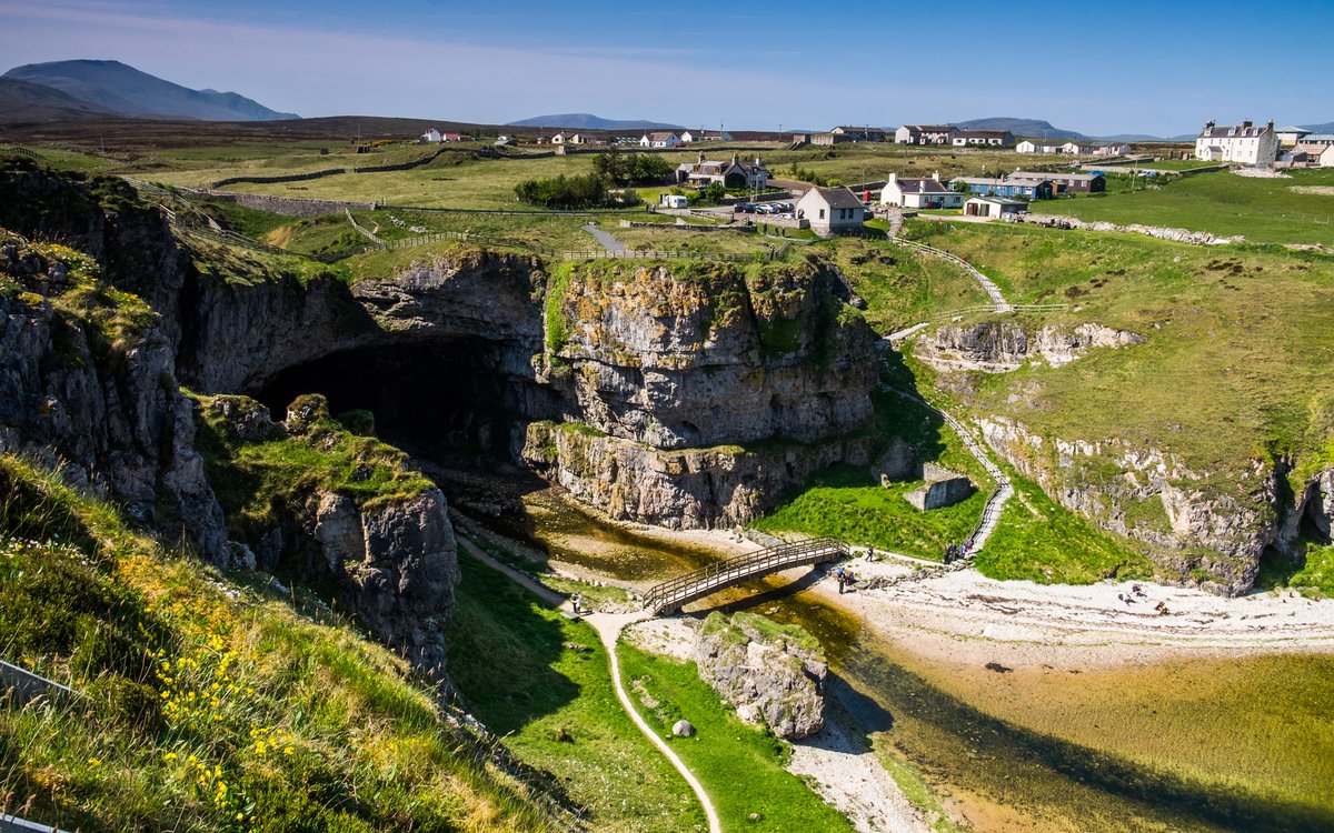 ScottishField's tweet photo. Smoo Cave in Durness hides a waterfall which is accessible by boat - read all about our @NorthCoast500 journey in our Gold Issue! 🚗 #sfgold https://t.co/YXSqhrAdbF