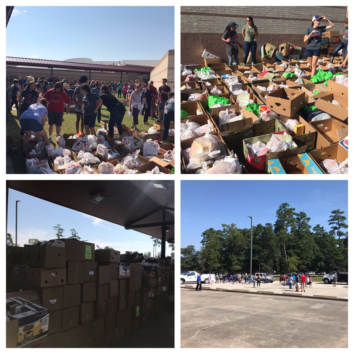 MaeCInnes's tweet photo. Caney Creek Feeder Zone's food drive w/ Montgomery County Food Bank. #CISD #ALLmeansALL #GISlearns https://t.co/LHw2slIvxP