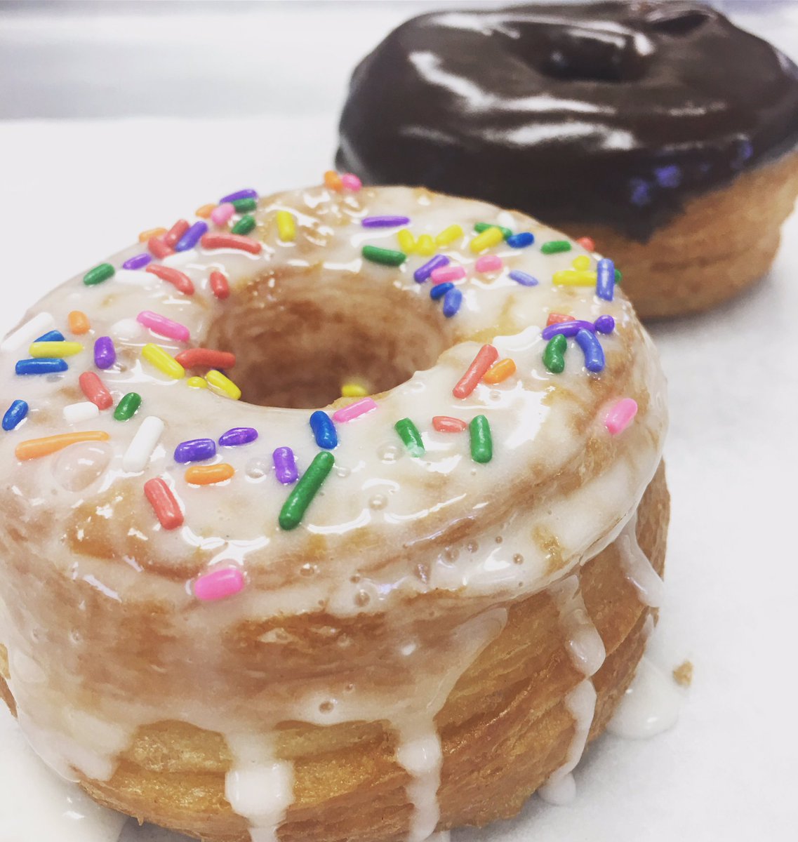 LizAnnHawkins's tweet photo. Watch out Hamilton...CRONUTS (a croissant/donut) just hit the case at Mama Hawk's! #mamahawkbakes #mamahawkskitchen #hamiltonmo https://t.co/gjKgMTC1wm