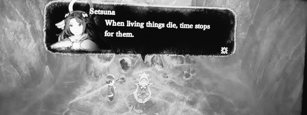 Pixelated_Brain's tweet photo. Setsuna: When living things die, time stops for them. They can't talk to you anymore... They can't do anything anymore... https://t.co/nZZpfwlqVi