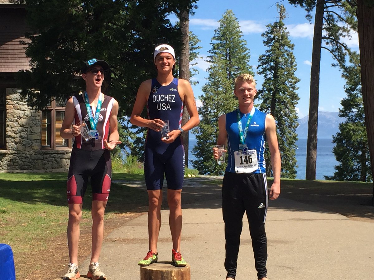 DuchezP's tweet photo. Beautiful race in Tahoe last we. 
Took 5th overall in the Olympic distance. Now on to Rotterdam for ITU Age-group Sprint World Champs! https://t.co/R26rlKTa2y