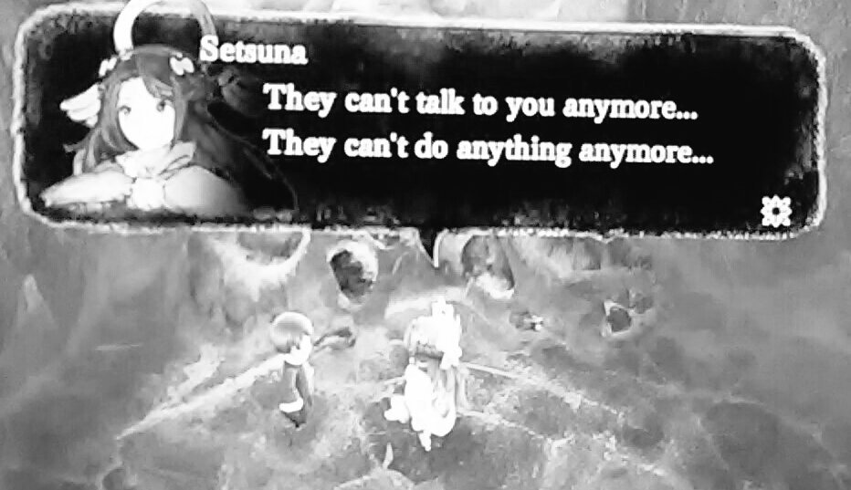 Pixelated_Brain's tweet photo. Setsuna: When living things die, time stops for them. They can't talk to you anymore... They can't do anything anymore... https://t.co/nZZpfwlqVi
