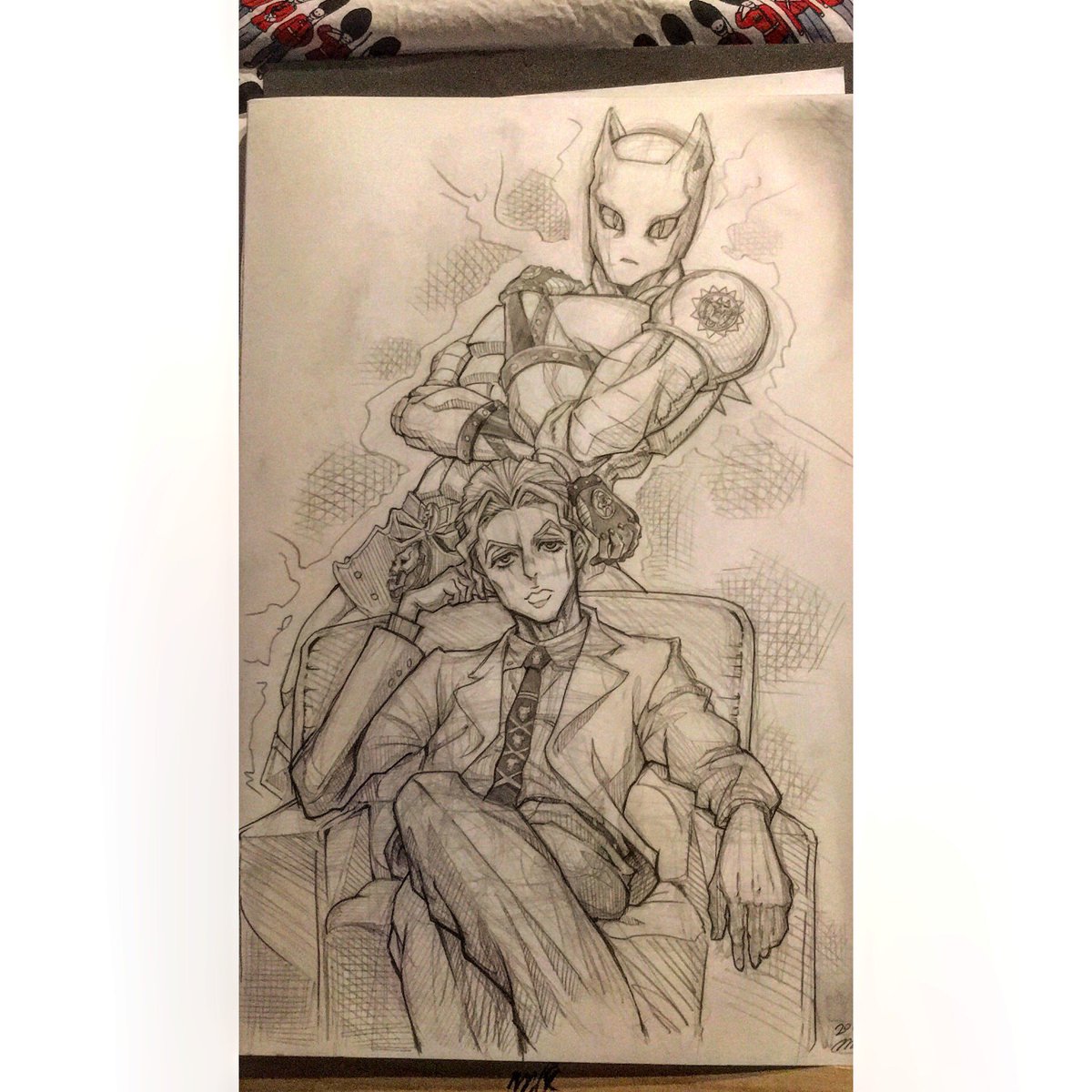 すかすか Twitterissa キラちゃん描いていたらお腹壊したよ 呪いかしら お絵かき イラスト 息抜き かすぴん 絵描き屋かすぴん 絵描き アニメイラスト ジョジョの奇妙な冒険 Illustration Anime Jojo 吉良吉影 キラークイーンセクシーよね