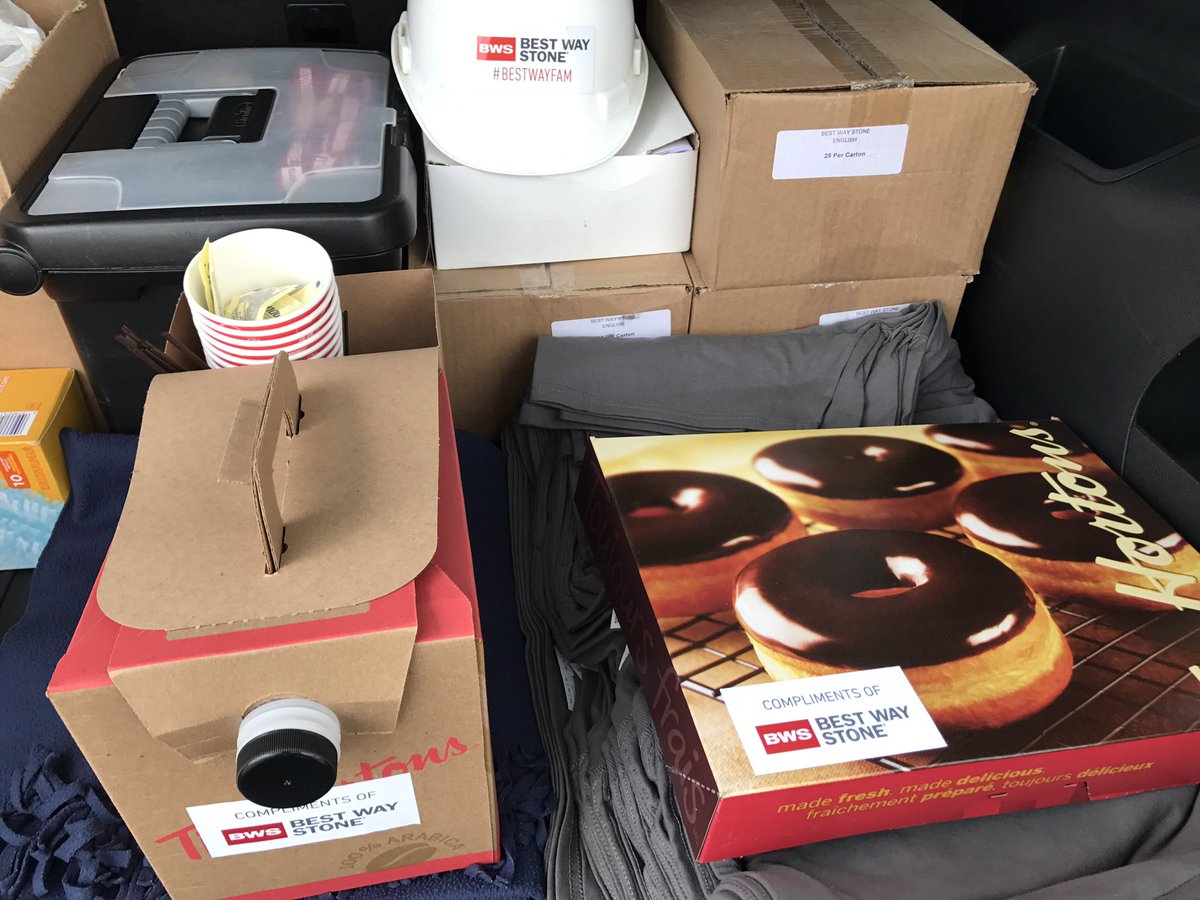 BWS_Dario's tweet photo. Who else needs coffee and doughnuts..... send me your BWS order and I'll be there lol. @BestWayStone https://t.co/obvlF2UIMj