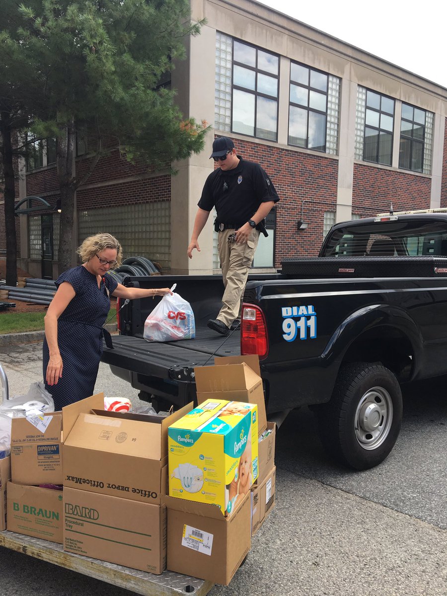 southshorehosp's tweet image. Thanks to @TownofWeymouth for picking up more donations for #Houston #HelpforHouston