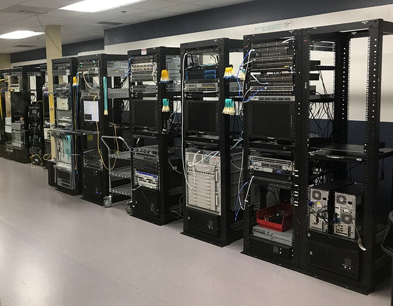 Adding new servers and Intel 100G QSFP28 cards into test lab tonight. Rack is ready. #serveroptics #datacenter #quality