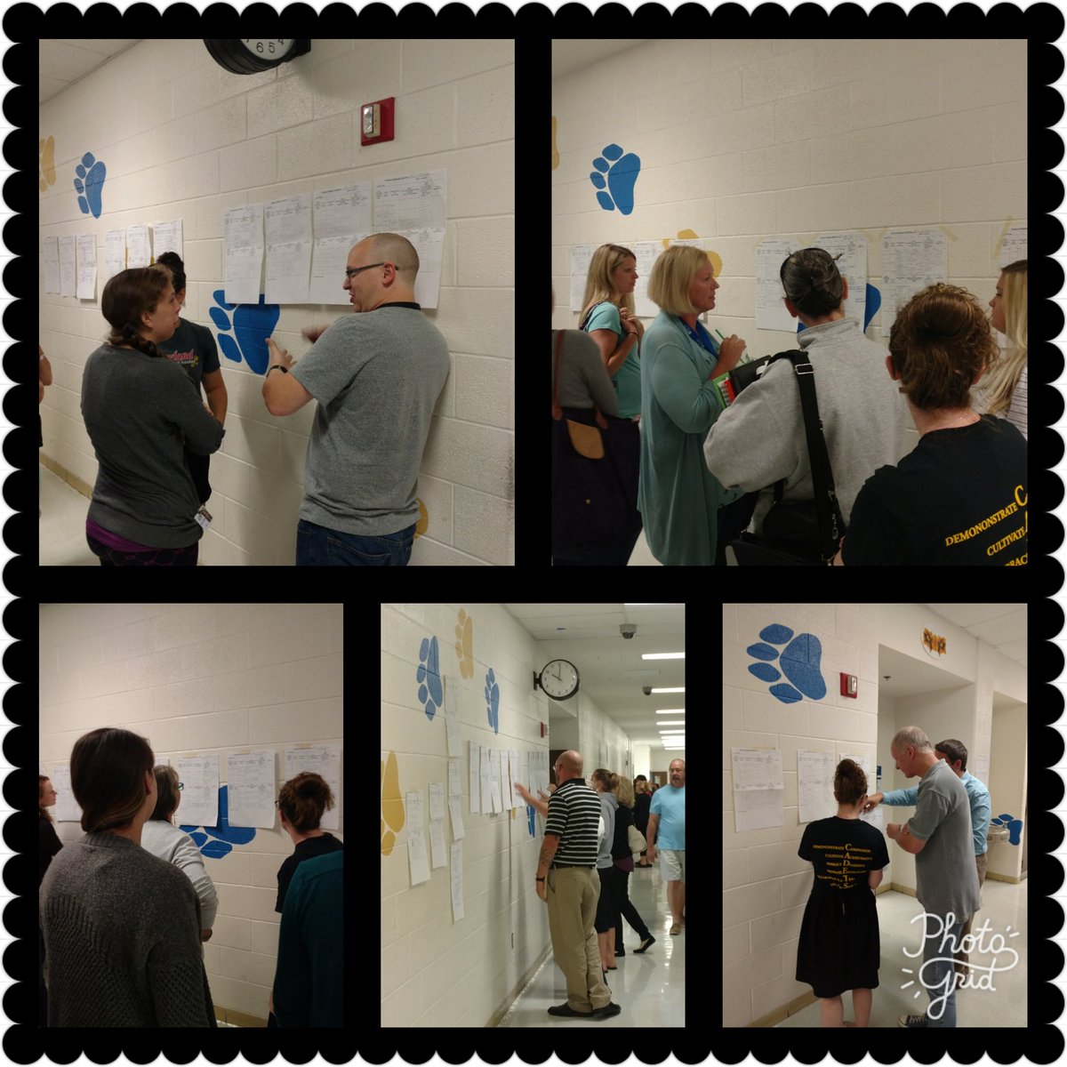 mathwendi's tweet image. Gallery walk looking at parcc data. #fcpsmath @cincottapeter  @FCPSlwatkins