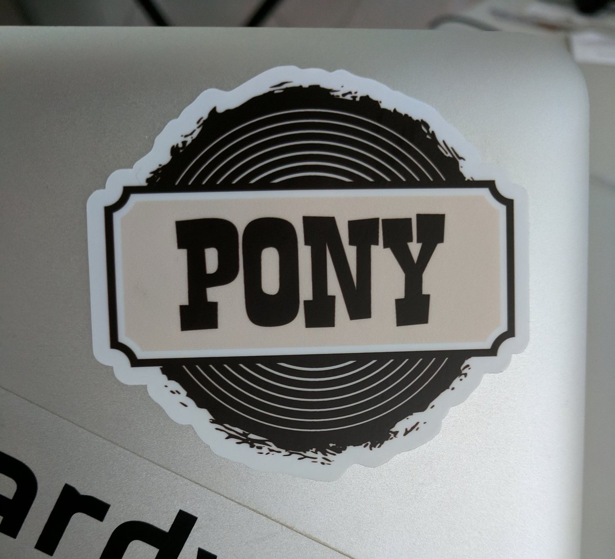 stickers arrived. thank you, <a href="/ponylang/">Pony Language</a> :)