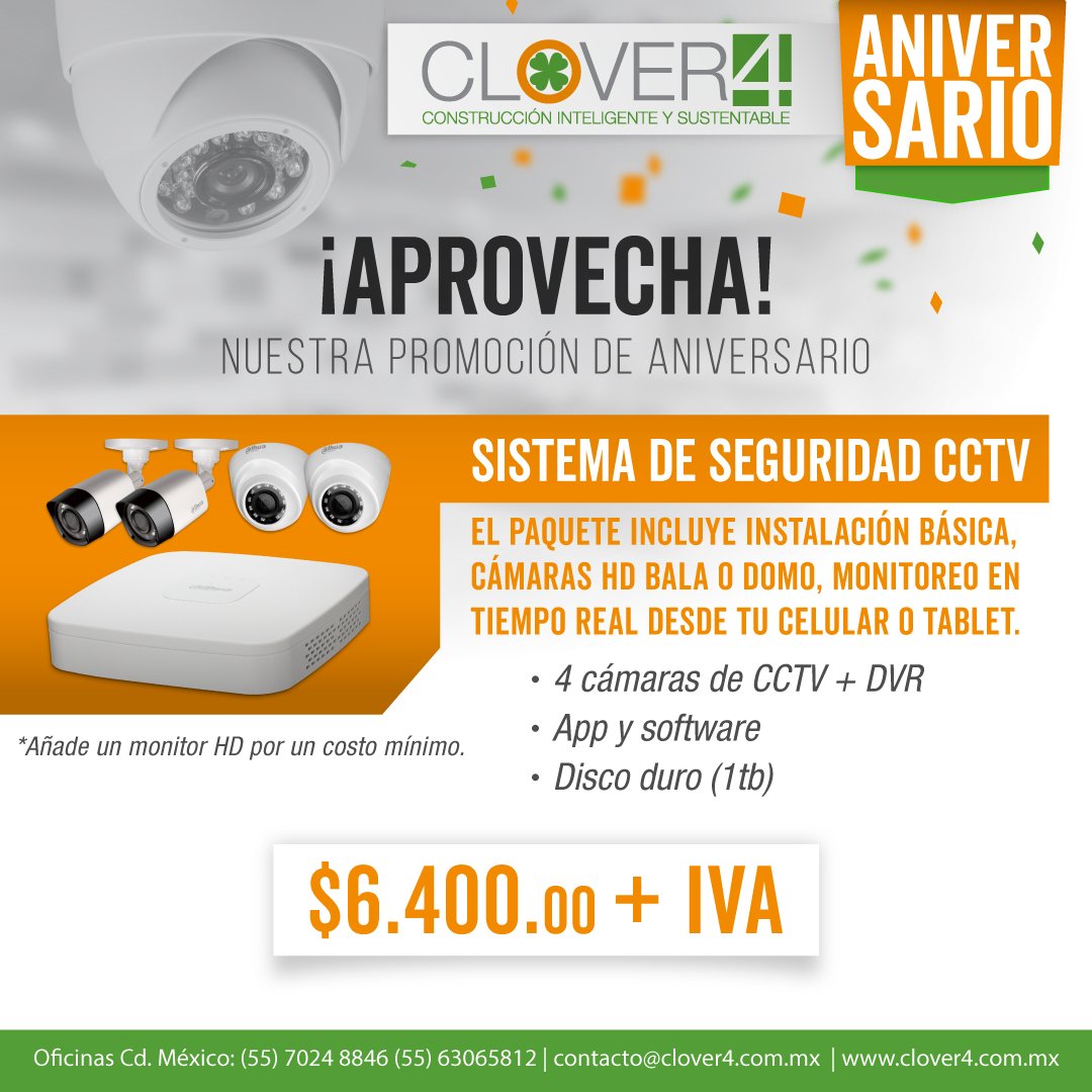 Clover4_mx's tweet photo. En #clove4 estamos de aniversario y queremos celebrarlo contigo dándote la mejor promo del año.#Enterate #Mexico https://t.co/AGd0zKVQJJ https://t.co/0zySFigyFM