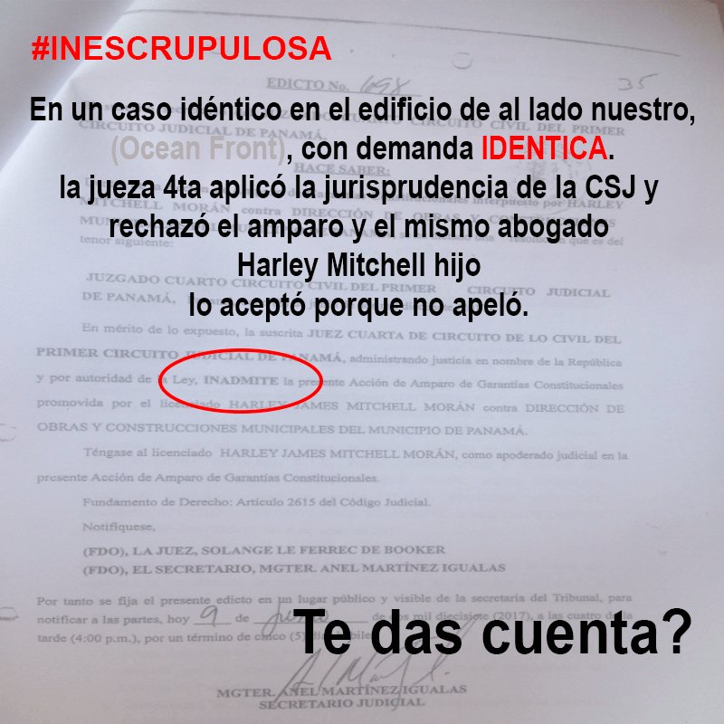 CabreoEnPTY's tweet photo. Jueza #AnaZitaRowe quiere llegar al CSJ VIOLANDO LA LEY -  SI tiene intereses politicos y económicos,  justicia es para todos por igual! https://t.co/l9wKeshp4t