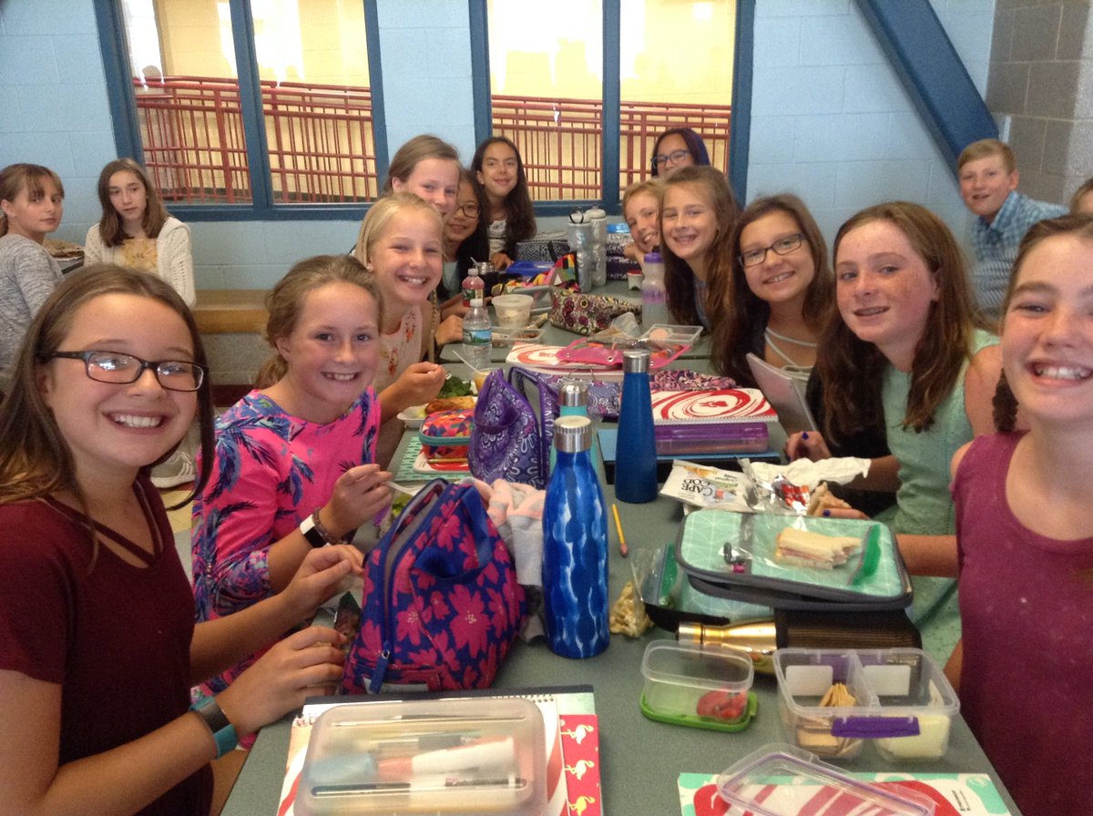 Pierce Middle School students "swap" stories during lunch about their first two days of school!