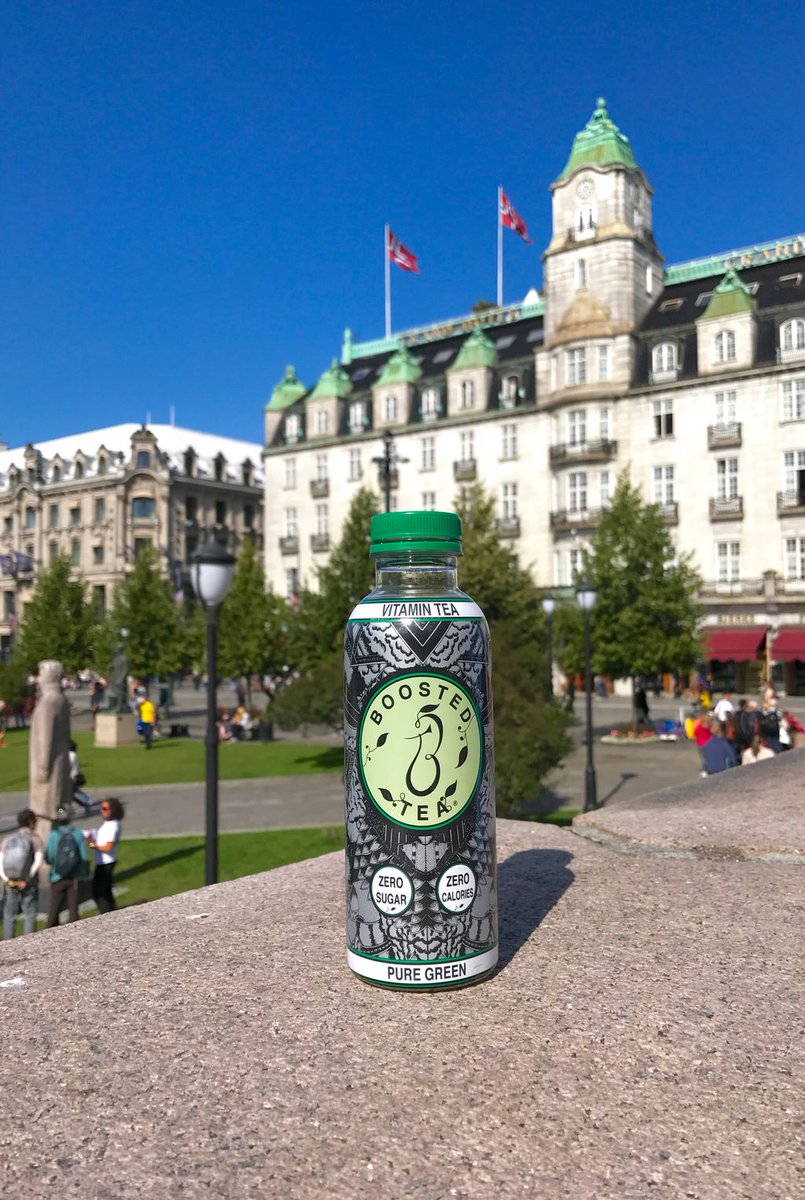 BoostedTea's tweet photo. A little #ThrowbackThursday to last week in Oslo, Norway 🇳🇴 Boosted Tea taking on the world one country at a time 💪🏼🍐 #puregreen https://t.co/qXPrF6OY1s