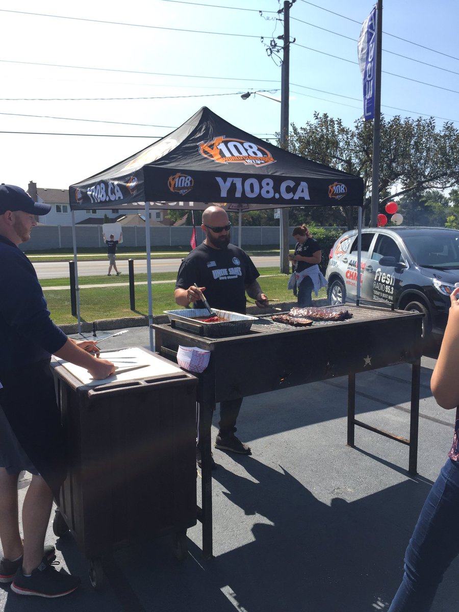 Come on down to Leggat Chev in #BurlOn to taste some of <a href="/BBQSam/">Uncle Sam's BBQ</a> delicious ribs! #freeribs #comehungry
