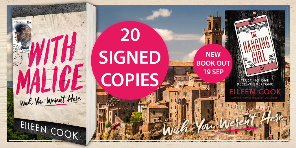 HotKeyBooks's tweet photo. RT to #win a SIGNED copy of @Eileenwriter's #WithMalice to celebrate #TheHangingGirl publishing 19th Sep! #giveaway: https://t.co/vnJ7Z53Eit https://t.co/P5PdTHUHc9