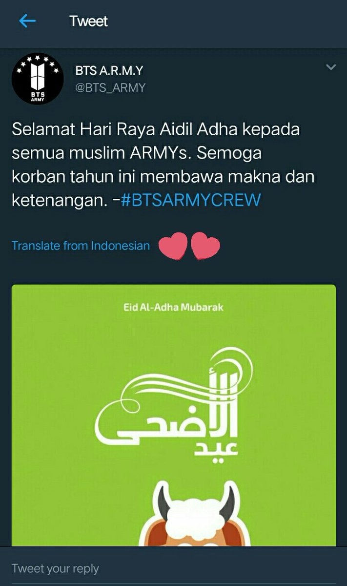 Bts A R M Y On Twitter Selamat Hari Raya Aidil Adha Kepada Semua Muslim Armys Semoga Korban Tahun Ini Membawa Makna Dan Ketenangan Btsarmycrew Https T Co H0sk41paru