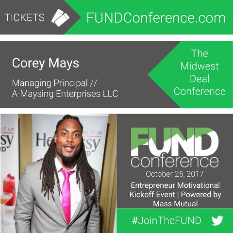 FUNDConference's tweet photo. Former @NFL linebacker @coreyisamaysing is speaking to exhibiting entrepreneurs &amp; VIPs on the "Athletes Turned Investors" panel on Wed 10/25 https://t.co/8Ka0zLEw8k